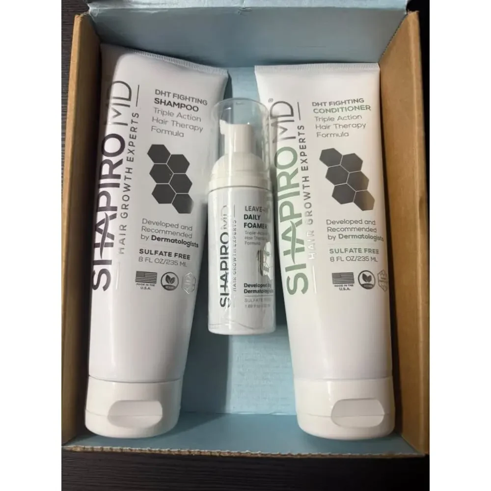 Shapiro MD Hair Loss Shampoo and Conditioner with Leave-In Daily Foamer